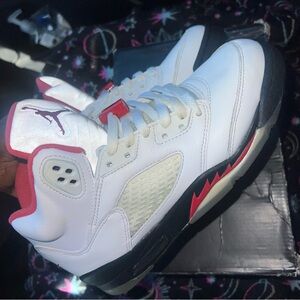 Jordan Kids Sneakers White and Red
